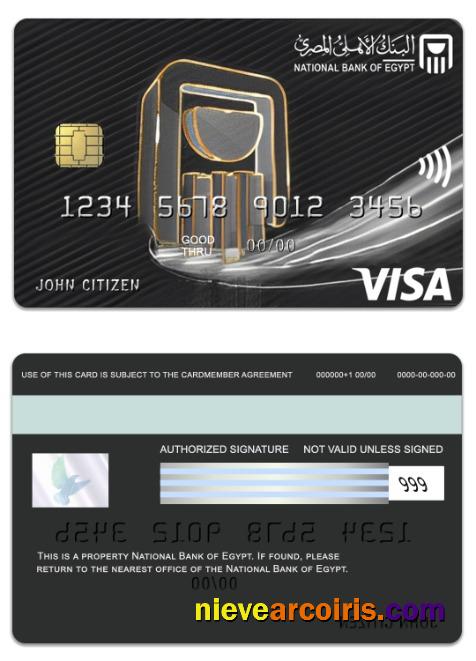 Egypt National Bank of Egypt visa platinum card